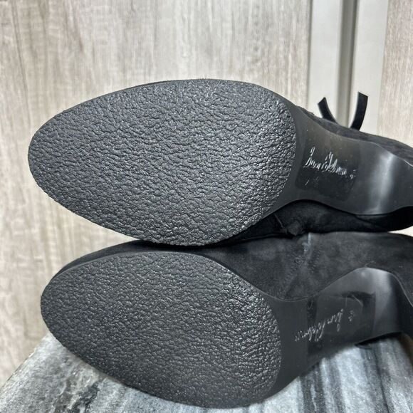 Sam Edelman Suede Booties Heeled Zippers Black Color Sadee Size 9.5 - Picture 8 of 9